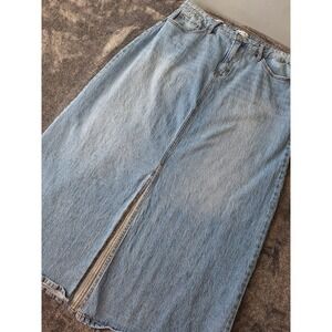 Ava & Viv Jean Denim Maxi Skirt Womens 16 Blue Med. Wash Granola Girl...